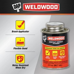 DAP Weldwood 3 oz Tan Original Contact Cement Adhesive Can
