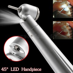 Dental 45 Degree Surgical Push Button High Speed LED Handpiece 4 Hole fit NSK Dr