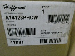 Hoffman A14128PHCW Polypro Polyester Enclosure 14x12x8in