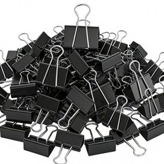 200 Count Binder Clips Assorted Sizes, 4 Sizes Large, Medium, Small, Mini, Metal
