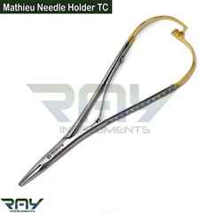 3 Pcs Dental Ligature Mathieu Needle Holder TC 14cm Orthodontic Suture Forceps