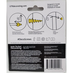DecoScrews Drywall Anchors Holds 30 lbs 6 Pack All in One Hanger Lot of 2