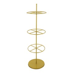 3-Tier Rotatable Round Display Rack for Clothing – Metal Clothes Organizer