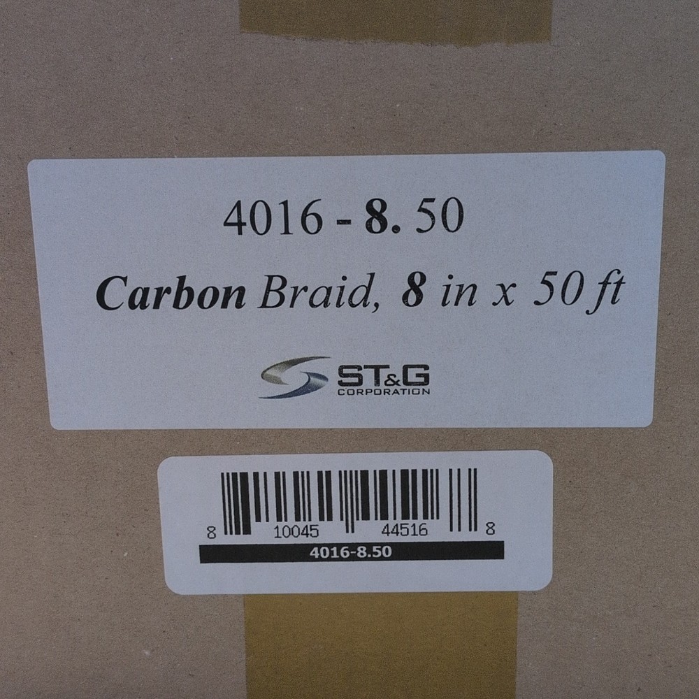 8 Inch Wide By 50 Ft 6k Carbon Braid By ST&G