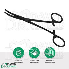 3 Pcs Kelly Hemostat Forceps 5.5″ Curved Full Black Surgical Instruments Set