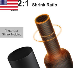 600 Pcs Heat Shrink Tubing Kit 2:1 Ratio Black/Red/Blue/Yellow/Green Electrical