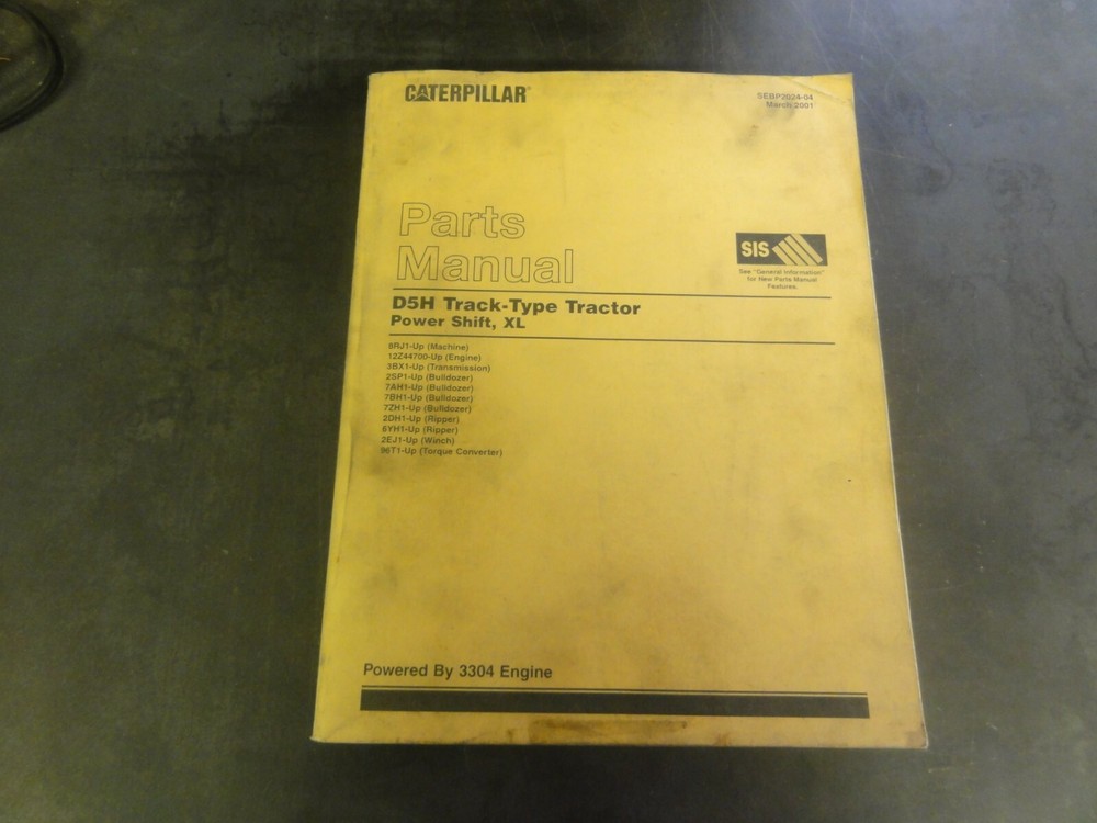 Caterpillar D5H Track Type Tractor Parts Manual 8RJ1-Up SEBP2024-04