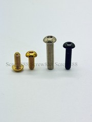 5pcs Titanium Bolt M6x12 16 20 25 30mm Button Head Hex Ti Gr5 Screws for Bicycle