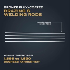 Bernzomatic® Bronze Flux-Coated Brazing and Welding Rods – No Size, Color