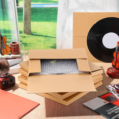 10 Sets Vinyl Record Mailers Album Shipping Boxes Corrugated Cardboard Kraft LP