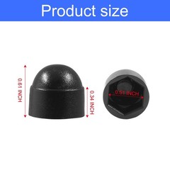 25PCS Hex Head Bolt Covers, Black Dome Bolt Nut Protective Caps, Acorn Hex Ca…