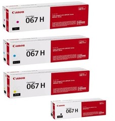 Canon 067H High Yield Toner Cartridge Set – Black Cyan Magenta Yellow – Genuine