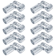 10 Sets Adjustable Pivot Angle Pipe Clamp Connector, Fits 3/4″ EMT Conduit