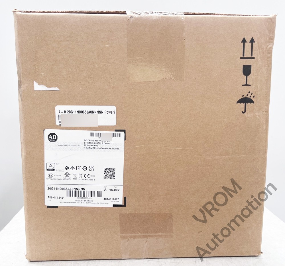 Surplus Sealed Allen Bradley 20G11ND065JA0NNNNN /A PowerFlex 755 65A 50HP 480V 3