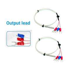 PT100 Waterproof RTD Temperature Sensor Probe 3-Wire Stainless Steel (2-Pack)