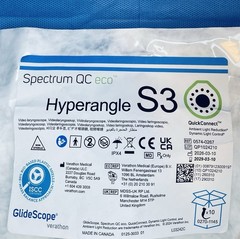 Verathon Glidescope Spcectrum QC eco Laryngoscope blade Hyperangle S3