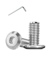 1/4-20×1/2 Flat Head Hex Socket Cap Screws Bolts,304 Stainless Steel Fully Threa