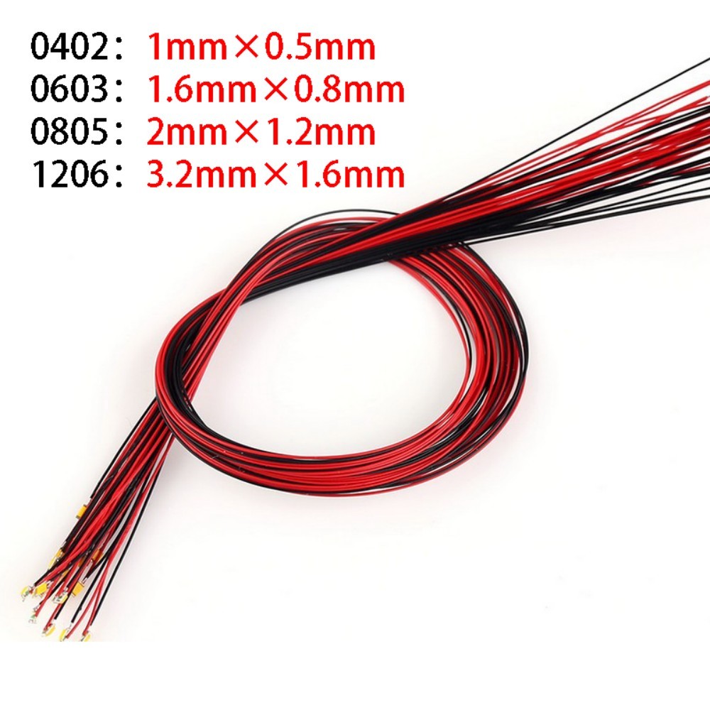 LED 0402/0603/0805/1206/3020/3528 Wired SMD Micro Litz Pre-Soldered