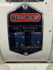 Red Wing Ball Bearing A.C. Motor (Model 26A)- Works!