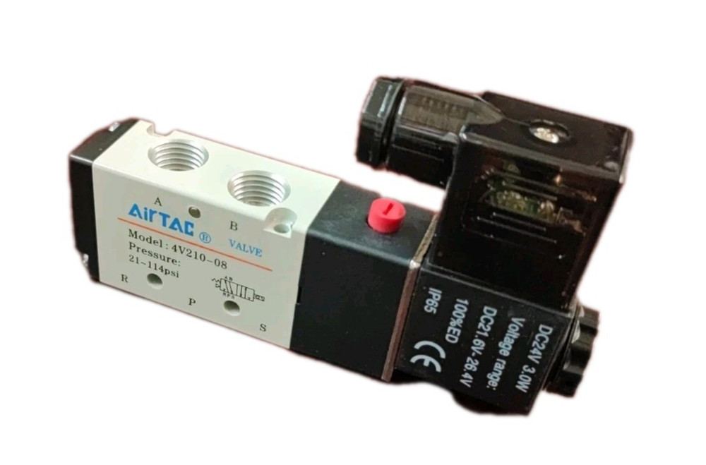 24V AIRTAC 4V21008 4V21008BT 4V210-08 PNEUMATIC NPT AIR VALVE AVS-5212-24D NITRA