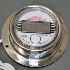 Digital Panel Mount Thermometer 1EPF4, 2″ Gauge, 39″ RTD Probe, -40° to 120° F