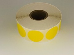 One Roll of 500 3″ Round YELLOW Color coded Inventory Dots Labels Stickers