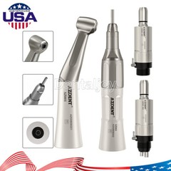 AZDENT Dental Slow Low Speed Handpiece Straight Contra Angle Air Motor 4/2Holes