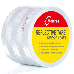 DOT-C2 Reflective Tape,White Silver 2Inch X30 Feet Waterproof Conspicuity Safety
