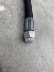 Chinese Excavator Hydraulic Hose, M22x1.5 Straight, M22 90 Degree 12” Long 5/8”