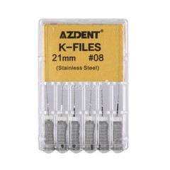 AZDENT Dental Endo Root Canal File K-FILES Stainless Steel Hand Use 21/25 mm