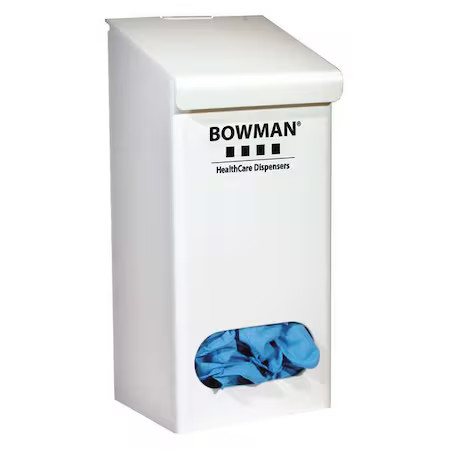 Bowman Dispensers Gc-009 Glove Dispenser, Pvc, Holds Bulk , White , 11-1/4 In