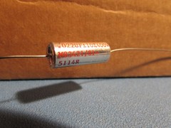 .022uF 10% 400V Sprague M83421-01-5114R Metallized Polycarbonate Axial Capacitor