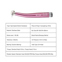 Dental High Speed Handpiece NSK Style Air Turbine 2/4 Hole Push Button Light Blu