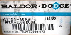 DODGE, TAPER-LOCK BUSHING, 119122, 2517 X 1-7/8 KW, 1-7/8″ BORE