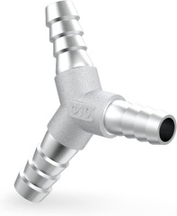2PCS 304 Stainless Steel 3/8″ X 3/8″ X 3/8″ Hose Barb Fittings，3 Way Y Shape Joi