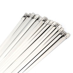 100 Pcs 150*4.6mm 304 Stainless Steel Metal Exhaust Wrap Locking Cable Zip Ties