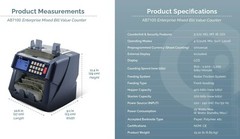 AccuBANKER AB7100 Mixed Bill Value Money Counter with Counterfeit Bill Detection