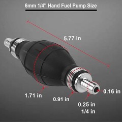 1/4″ 6mm Hand Primer Fuel Pump Bulb, Rubber Transfer Pump for Gas Size: 1/4 in