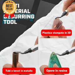 Deburring Tool Kit with 11 HSS Blades 3D Printing Metal PVC Plastic Reamer