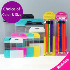 Multi-Size Front & Back Clear Glossy Flat Mylar Zip Lock Bag w/ Hang Hole