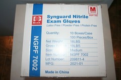 Synguard Nitrile Exam Gloves, Blue, Medium, Case of 1000