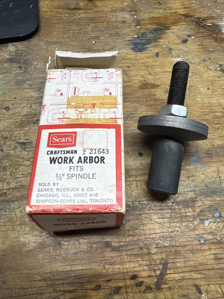Craftsman 9 21643 Work Arbor for 1/2” Spindle Bench Grinder Buffer Polisher