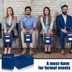 Mooliwe 100 Pcs Blue Tax Return Folders Bulk 9 x 11.25 Inches Income Tax Orga…