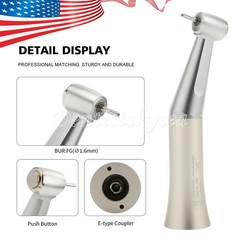 Low Speed Handpiece Push Button Fit FG 1.6mm Burs Contra Angle Dental