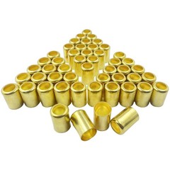 50PCS 7328 Hose Ferrules Brass Fitting, 0.656in ID x 1in Long 7328, Yellow