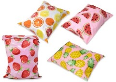 NEW 10×13 Strawberries, Watermelon, Pink PIneapple, Citrus Poly Shipping Mailers