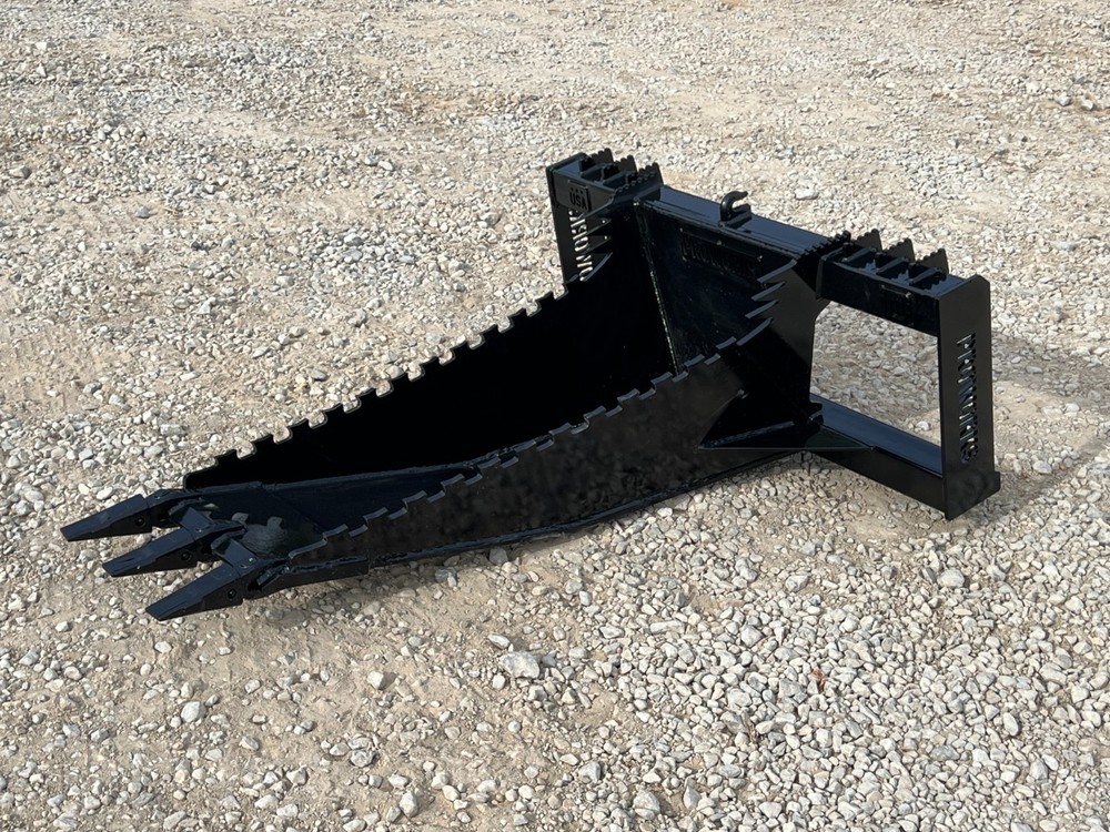 Severe Extreme Stump Bucket Attachment Fits Skid Steer Quick Attach Loader