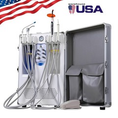 Portable Dental Delivery Unit: Rolling Box with 4 Holes Air Compressor Suction