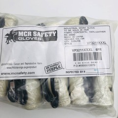 MCR Safety VP3211XXXL Drivers Glove Size XXXL Cow Grain Leather Keystone 6 Pairs