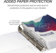 Versatile 4-Inch D-Ring Binder, 775 Sheets, Customizable Clear Cover, 2 Pack